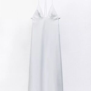 ZARA open back trench dress